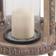 Olivia & May 29" x 13" Rustic Glass Cage Style Wood Candle Holder 29"