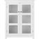 Teamson Home Connor Mueble De Baño De Madera 2 Puerta De Vidrio Blanco ELG-580 Armario 66x86.4cm