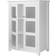 Teamson Home Connor Mueble De Baño De Madera 2 Puerta De Vidrio Blanco ELG-580 Armario 66x86.4cm