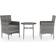 vidaXL 3098023 Matgrupp, 1 Bord inkl. 2 Stolar