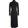 Susana Monaco Long Sleeve Turtleneck Slit Midi Dress - Black