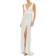 Mac Duggal High Slit Sheath Gown - White