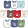 Hudson Cotton Bibs Bacon My Heart 10-pack