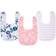 Aden + Anais Essentials Cotton Muslin Snap Bib Flowers Bloom 3-pack