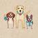 Linum Home Textiles Dogs Embroidered Guest Towel Beige (76.2x40.64cm)