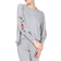 MeMoi Oversized Dropped Sleeve Top - Grey Heather