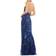 Mac Duggal Floral Beaded Column Gown - Midnight