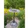 Antique Pewter 34" Metal Sunflower BirdBath Decoration 77cm