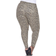 White Mark Printed Leggings Plus Size - Brown