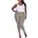 White Mark Printed Leggings Plus Size - Brown