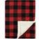 Hudson Mink Blanket with Sherpa Backing Buffalo Plaid