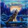 Crystal Art Gallery Canvas Howling Wolves 30x30 cm