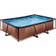 Exit Toys Rectangular Wood Pool with Filter Pump 3x2x0.65m