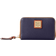 Dooney & Bourke Pebble Grain Large Zip Around Credit Card Case - Midnight Blue