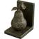 Olivia & May 5" x 4.5" Set of 2 Metal Pear and Apple Sculpture Fruit Bookends Gray Decoration 5.1"