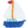 Hama Beads Midi Pearl Plate Sailboat