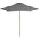 vidaXL Parasol d'Extérieur Avec Mât en Bois 270 cm Anthracite Jardin Plage Terrasse 270cm