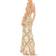 Mac Duggal Embellished Leaf Evening Gown - Nude/Gold