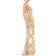 Mac Duggal Embellished Leaf Evening Gown - Nude/Gold