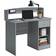 Techni Mobili Hutch Grey Writing Desk 18.8x41"