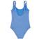 Ganni Graphic Logo One Piece Swimsuit - Azure Blue