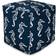 Majestic Home Goods Sea Horse Pouffe 17"