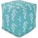 Majestic Home Goods Sea Horse Pouffe 17"