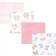 Hudson Cotton Flannel Receiving Blankets 4-pack Pastel Butterfly