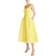 Monique Lhuillier Jacquard Fit and Flare Dress - Daffodil