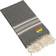 Linum Home Textiles Luxe Herringbone Bath Towel Black (175.26x96.52cm)