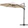 OutSunny Roma Beige Cantilever Garden Umbrella 3m