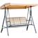 OutSunny Swing Bench with Canopy - Beige