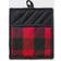 DII Buffalo Pot Holders Black, Red (21.59x20.32cm)