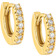 Adina Eden Mini Huggie Earrings - Gold/Transparent