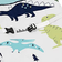 Sweet Jojo Designs Mod Dinosaur Blue And Green Collection Changing Pad Cover