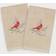 Linum Home Textiles Christmas Cardinal Guest Towel Beige (76.2x40.64cm)
