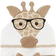 Hudson Animal Face Hooded Towel Nerdy Giraffe