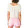 Lucky Brand Bubble Hem Crop Top - Cream Multi