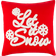 Safavieh Let it Snow Complete Decoration Pillows White, Red (45.72x45.72cm)