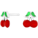 Nordahl Andersen Cherry Earrings - Silver/Red/Green