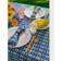Design Imports Ikat Tablecloth Blue (213.36x152.4cm)