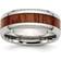 Chisel Classics Inlay Wedding Band - Silver/Brown