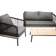 Venture Design Andorra Loungeset, 1 Bord inkl. 2 Stolar & 1 Soffor