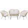 Venture Design Viga Lounge-Set, 1 Tisch einschl. 2 Stühle & 1 Sofas