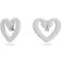 Swarovski Heart Una Clip Earrings - Silver/Transparent