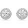 Swarovski Constella Round Cut Stud Earrings - Silver/Transparent