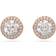 Swarovski Constella Round Cut Stud Earrings - Rose Gold/Transparent