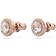 Swarovski Constella Round Cut Stud Earrings - Rose Gold/Transparent