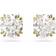 Swarovski Constella Round Cut Stud Earrings - Gold/Transparent