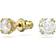 Swarovski Constella Round Cut Stud Earrings - Gold/Transparent